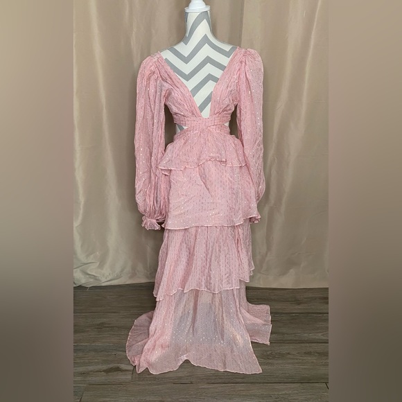 For Love and Lemons XS Chantal Long Sleeve Maxi Dress - Picture 3 of 15